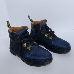 Dr. Martens indigo/blue mesh and suede Rakim boots